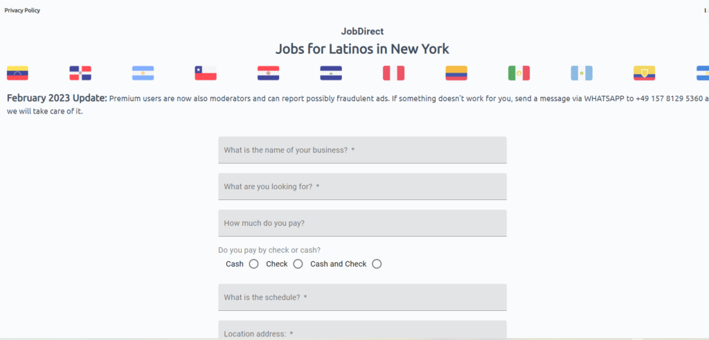 Find a job on JobDirecto